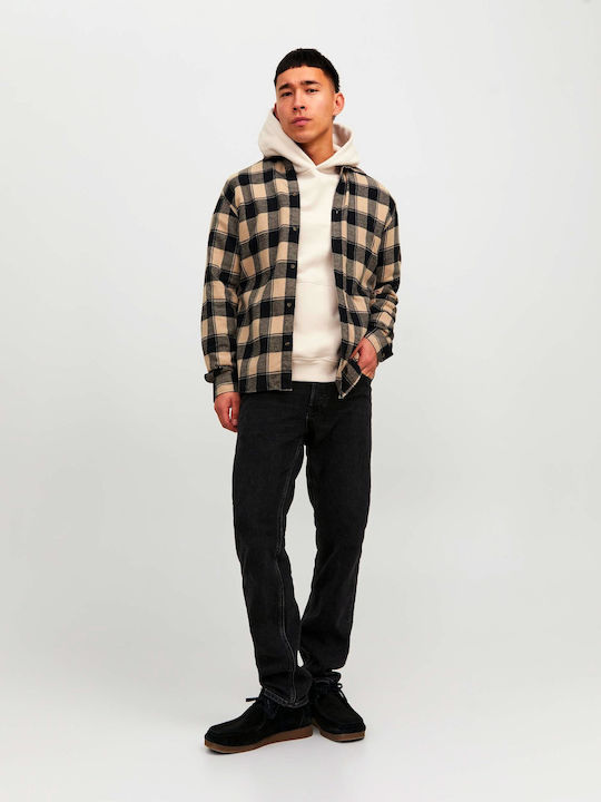 Jack & Jones Дълъг ръкав Памучен Риза Каре Съдо...