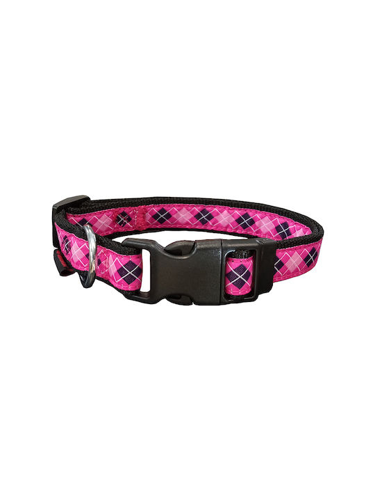 Pet Interest Romb Line Hundehalsband in Rosa Farbe Mittel 15mm x 19 - 33cm