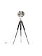 vidaXL Vintage Floor Lamp H165xW21cm. with Socket for Bulb E27 Black
