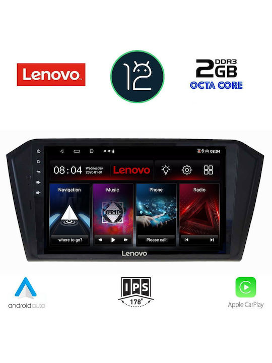Lenovo Sistem Audio Auto pentru Volkswagen Passat 2016> cu Clima (Bluetooth/USB/AUX/WiFi/GPS/Apple-Carplay) cu Ecran Tactil 10.1"