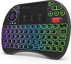 Riitek Mini X8 RGB Fără fir Tastatură cu touchpad UK