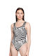 Collectiva Noir Lulu One-Piece Swimsuit Zebra Blac