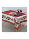 Christmas Tablecloth Fabric Red L180xW140cm 1pcs