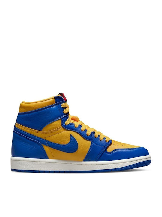 Air  1 Retro High OG Adidași tip Botine Pentru Femei Varsity Maize / Game Royal / Sail / Black / Fire Red