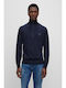 Hugo Boss Men's Long Sleeve Sweater with Zipper Blue