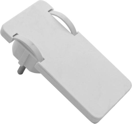 Adeleq Male Schuko Plug Corner White