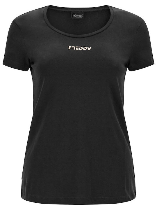 Freddy Women's Short Sleeve Sport Blouse Black