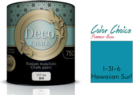 Pellachrom Deco Chalk Paint Χρώμα Κιμωλίας 1-31-6 Hawaiian Surf 750ml
