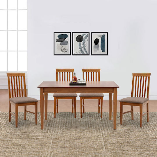 Masă Bucătărie Adare-Francis Extensibilă cu 4 Scaune 140(+40)x78cm