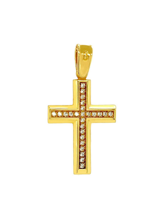 Xryseio Damen Gold Kreuz 14K