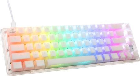 Ducky One 3 Aura SF Gaming Μηχανικό Πληκτρολόγιο 65% με Cherry MX Silent Red διακόπτες και RGB φωτισμό (Αγγλικό US) Λευκό