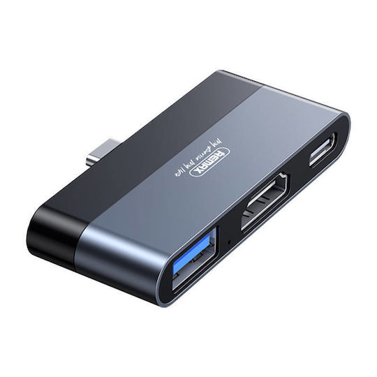 Remax RP-U15 USB-C Docking Station mit HDMI 4K PD Ethernet Schwarz