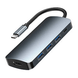 Remax RU-U5 USB-C Dockingstation mit HDMI 4K PD