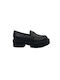 Leder Damen Mokassins in Schwarz Farbe