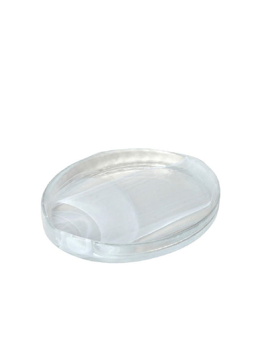 Espiel Atlas Servierplatte Oval Glas Weiß 21x16.5cm 1Stück