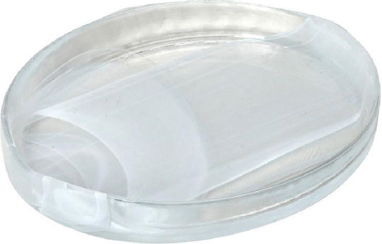 Espiel Atlas Platou de Servire Oval Sticlă Albă 21x16.5buc 1buc