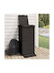 vidaXL vidaXL Plastic Waste Bin Black 118L