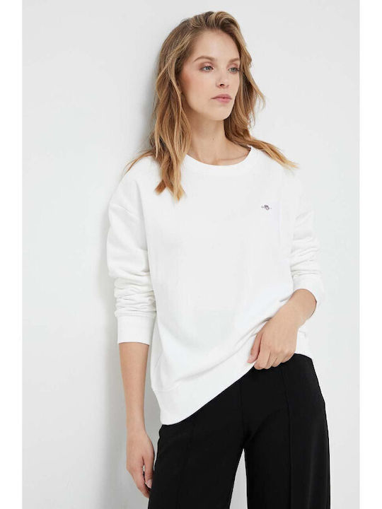 Gant Shield Women's Fleece Sweatshirt White
