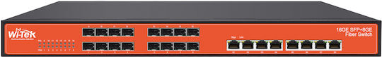 Wi-Tek WI-SG324F v1 Unmanaged L2 Switch με 8 Θύρες Gigabit (1Gbps) Ethernet και 16 SFP Θύρες