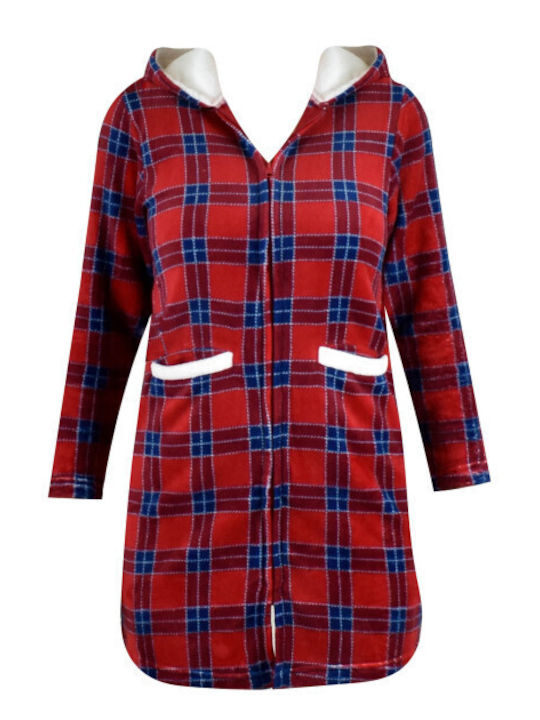 Karelpiu Kids Robe Winter Fleece Pyjama Red