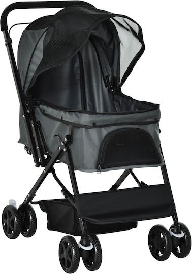 Pawhut Dog Carrying Gray Stroller L95xW76.5xH52cm