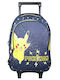 Fanatics Pokemon Pikachu Σχολική Τσάντα Τρόλεϊ Δημοτικού Μπλε