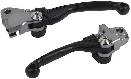 Polisport Set of Motorcycle Brake/Clutch Levers Flexible for Honda CRF 250 Black 8487200007