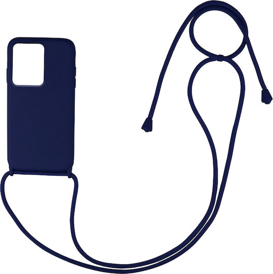 Sonique CarryHang Back Cover Silicone 0.5mm with Strap Navy Blue (Redmi Note 12 4G)