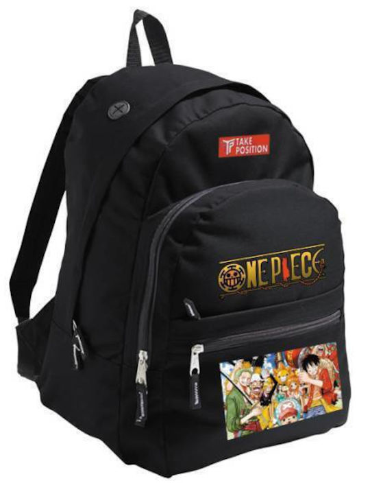 Takeposition One Piece Schulranzen Rucksack Junior High-High School in Schwarz Farbe