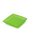 Viosarp Plate Shallow Square Plastic Green 19x19cm