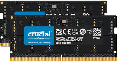 Crucial 64GB DDR5 RAM with 2 Modules (2x32GB) and 5600 Speed for Laptop