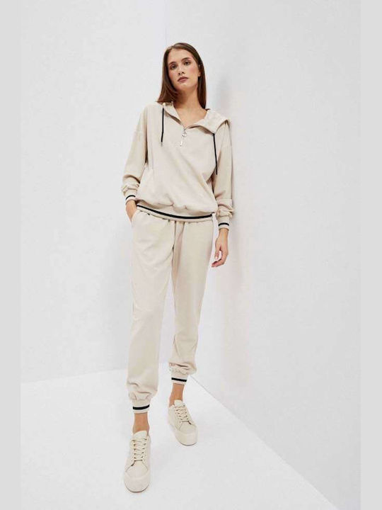 Make your image Women's Fabric Trousers Beige