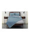 Next Rainbow Σετ Σεντόνια Υπέρδιπλα 220x250εκ. Blue-Ice grey (4τμχ)