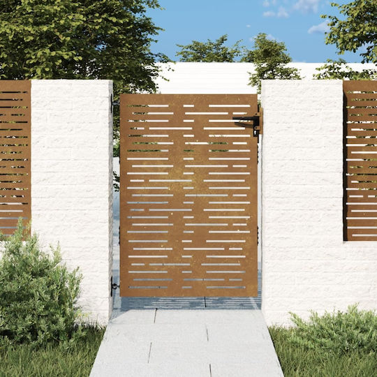 vidaXL Μεταλλική Πόρτα Φράχτη 85cm x 1.25m