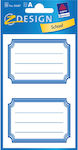 Notebook Labels ZDesign 12pcs Frame Blue