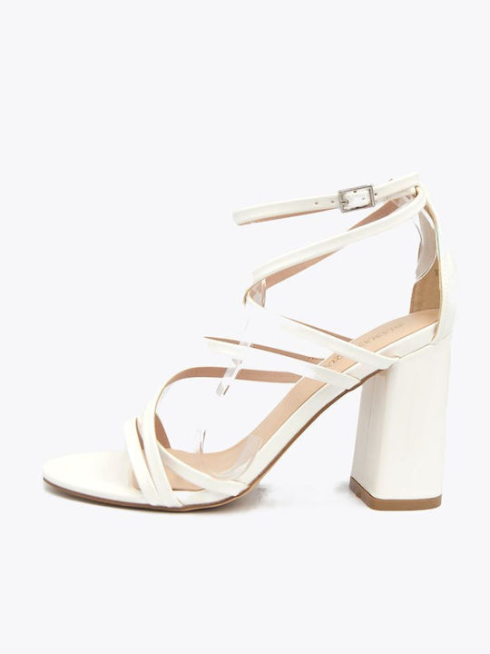 Joya Patent Leather Women's Sandals White