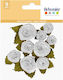 Artemio Paper Decorative Flower for DIY Crafts White 9pcs