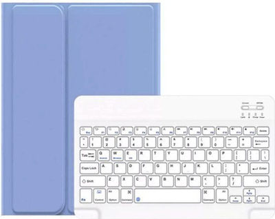 Usams Winro Флип капак Изкуствена кожа с Клавиатура Английски език САЩ Lilac / White (iPad Pro 2020 11" - iPad Pro 2020 11" / iPad Pro 2021 11" - iPad Pro 2021 11" / iPad Pro 2022 11'' - Айпад Про 2022 11'') USA950