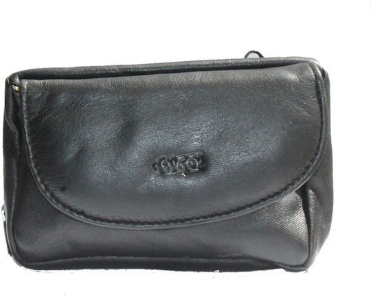 Tabakbeutel Lederne Tabaktasche in Schwarz mit magnetischem Verschluss 13x9cm