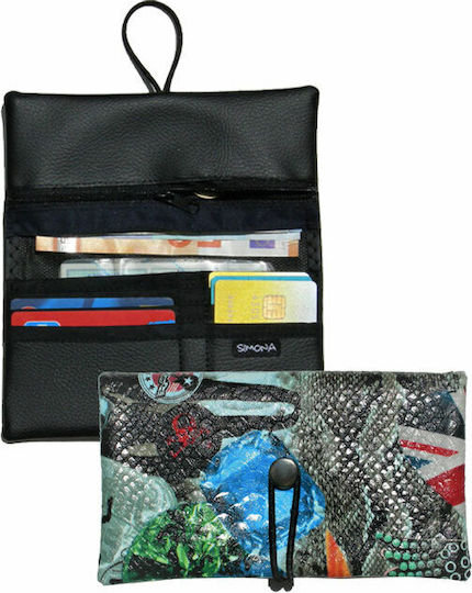 Simona Tobacco Pouch with Wrap-Around Cord 16x10cm Multicolour