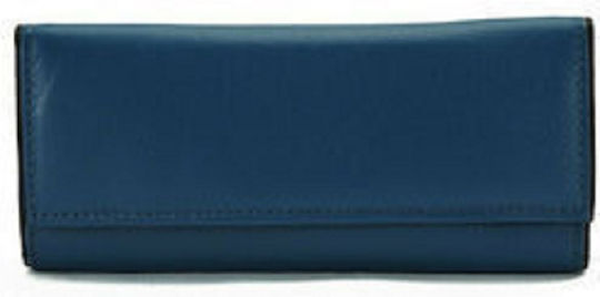 Fetiche Leather Lederne Tabaktasche Blau mit Verschluss