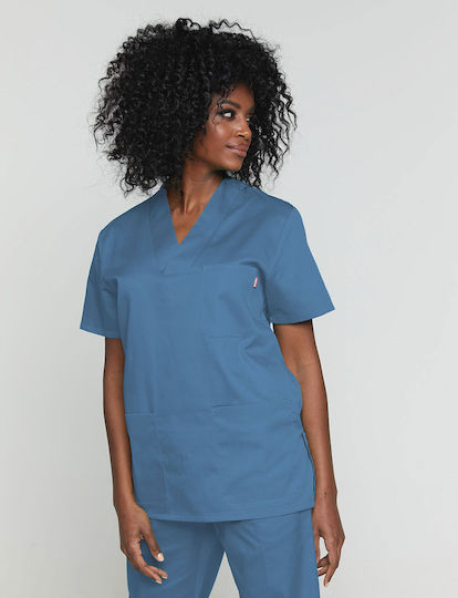 Velilla Unisex Medizinische Bluse Hellblau