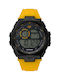 CAT Hybrid Digital Watch Chronograph Battery with Yellow Rubber Strap