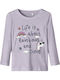 Kinderhemd Langarm Flieder Life Is About Rainbows