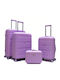 Ormi Hard Lila Suitcases Max Height 75cm With 4 Wheels Set 4pcs