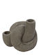 Espiel Candle Holder Ceramic in Gray Color 13x11x11cm 1pcs