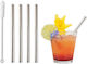 Contento Metallic Drinking Straws Multicolour 4pcs