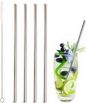 Contento Metallic Drinking Straws Multicolour 4pcs