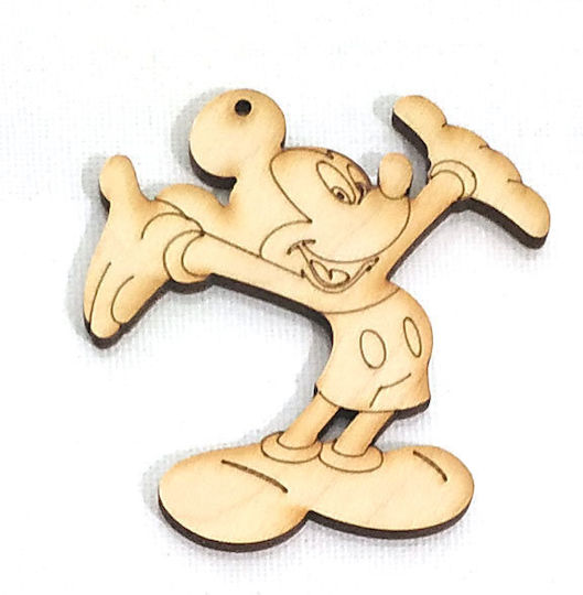 Holzhandwerksdekoration Zahl 7x6,8cm Dicke 3mm 1Verpackung Verschiedene Designs