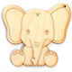 CHeirokamoto Wooden Animals 8x7cm Thickness 3mm